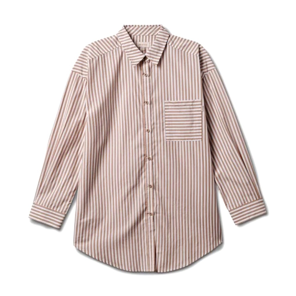 Sidney Oversized Long-Sleeve Shirt - Women's Striped S NWOT